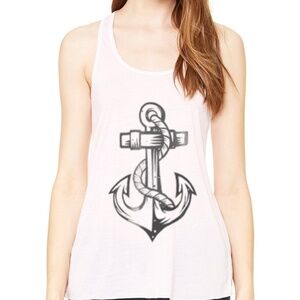 Clementine Women's Anchor Printed Flowy Racerback